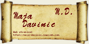 Maja Davinić vizit kartica